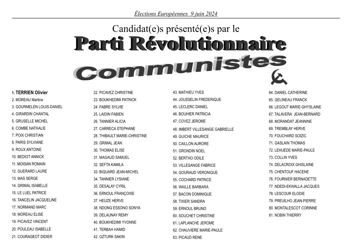 Bulletin de vote PRC